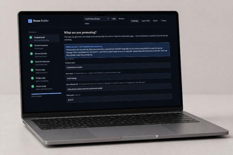 The EasyAI Bonus Builder Engine Interface